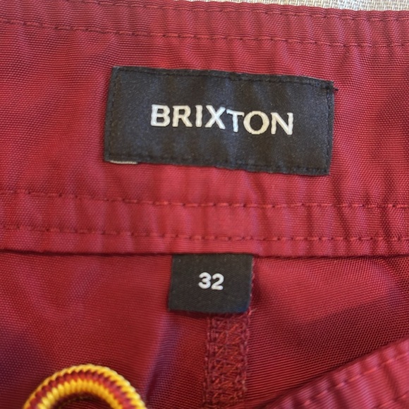 28004 Vintage Brixton Mfg. Nylon Green Board-shorts Men's 32 Oceanside Cali EUC - Picture 3 of 9